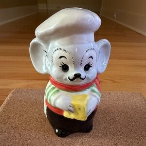 Vintage Ceramic Mouse Cheese Parmesan Cheese Shaker